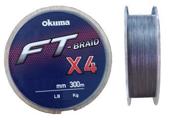 Okuma Ft-X4 Braided Line 300 mt Grey Örgü İp 0,205 mm