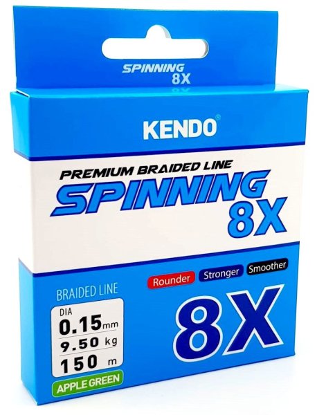 Kendo Spining 8x 0.15mm İp Misina 150 mt  Apple Green