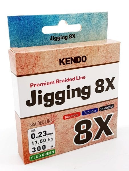 Kendo Jigging 8x Flash ( Fluo Green )0,18mm  Örgü  Misina 300 mt